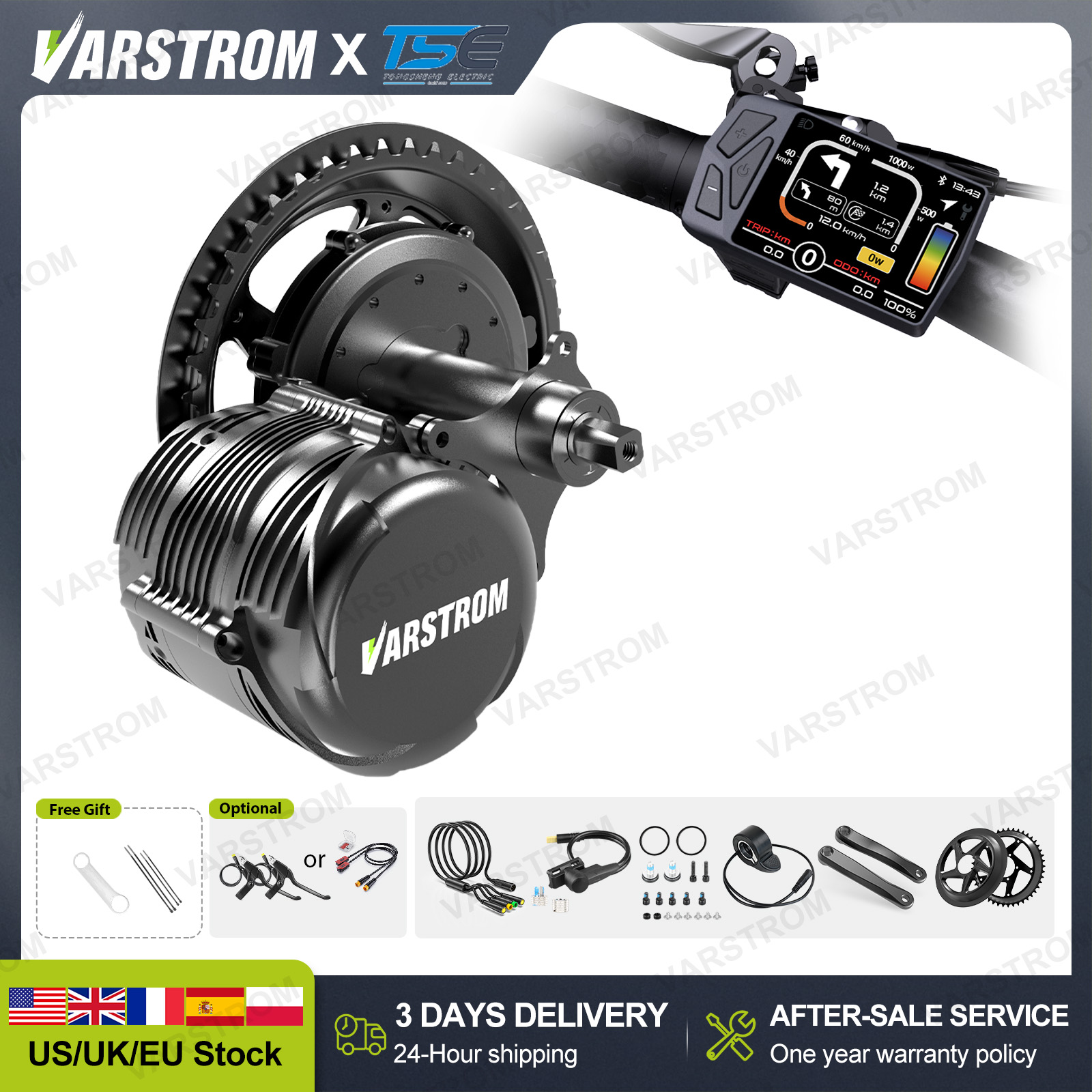 Side Hung Mid Drive Motor Kit - [Склад США] Комплекты для переоборудования электровелосипедов