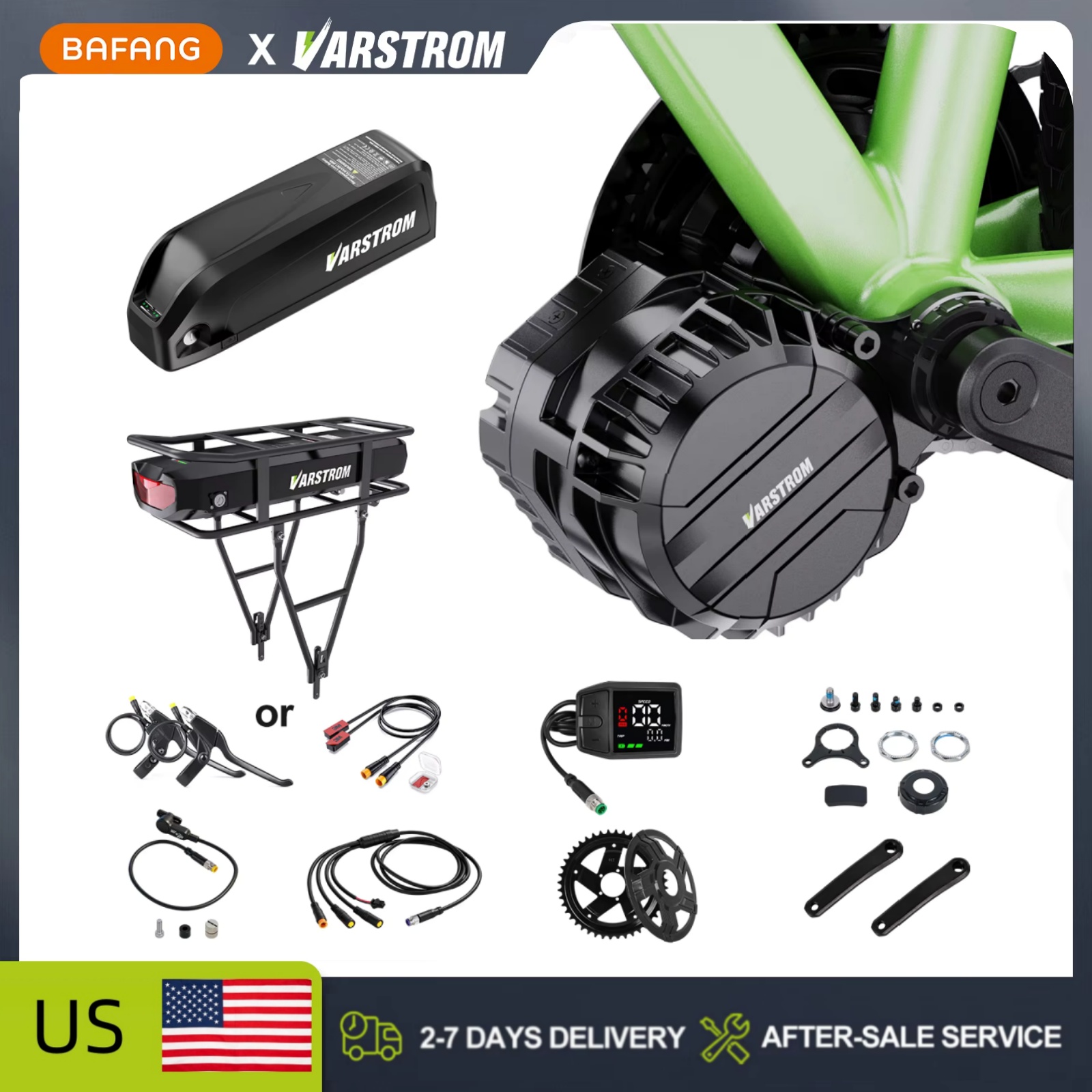 Side Hung Mid Drive Motor Kit - Комплект для переоборудования электровелосипеда Varstrom 750W