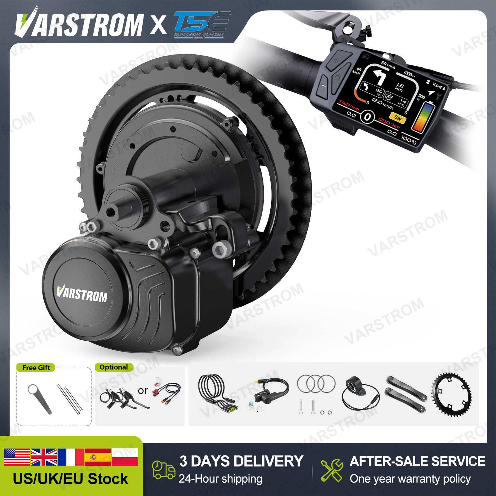 [Склад США] Электродвигатель T – обзор и цена Side Hung Mid Drive Motor Kit