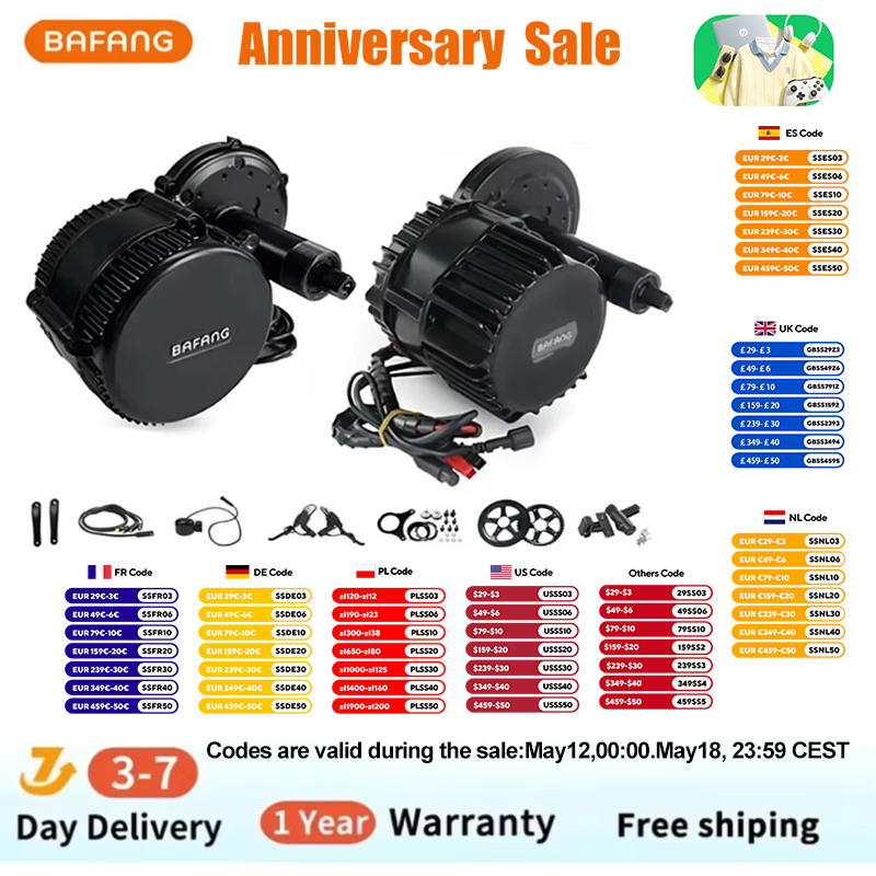 Bafang BBSHD 1000 Вт 52 В 48 В – обзор и цена Side Hung Mid Drive Motor Kit